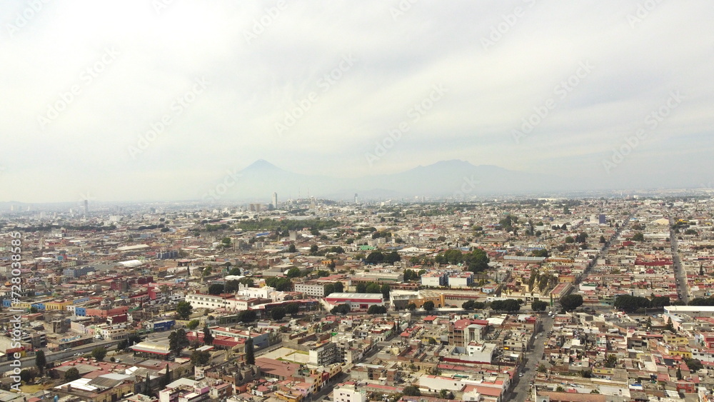 DRONE FLIGHT IN THE FORTS OF LORETO AND GUADALUPE IN PUEBLA MEXICO