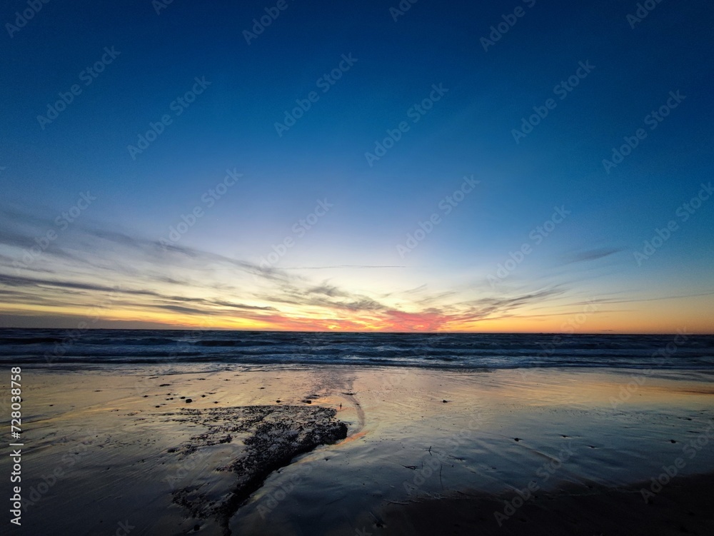 sunset on the beach