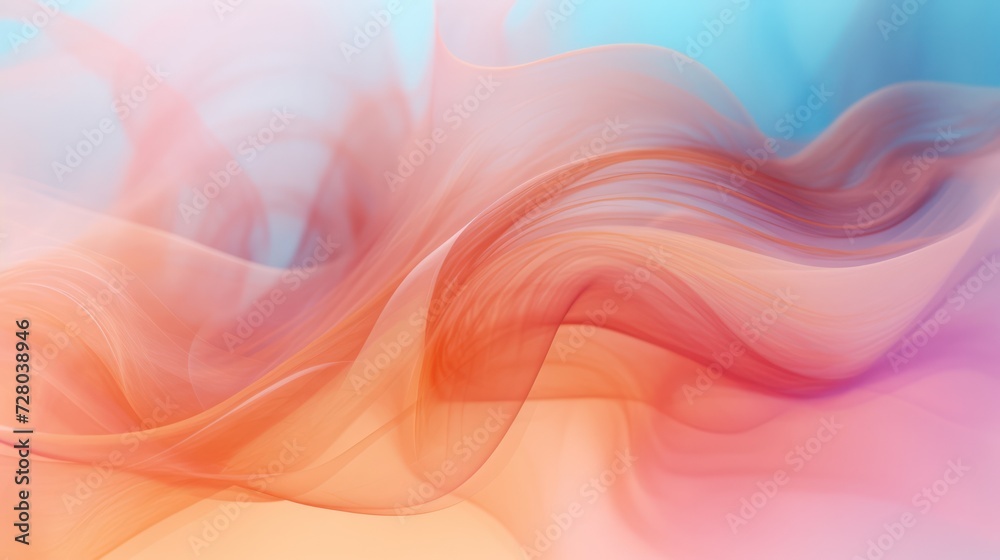 pastel peach red and blue smoke texture and background horizontal banner with copy space