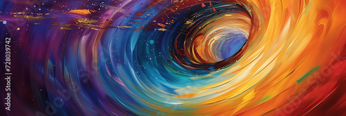 Dynamic spirals of light drawing viewers into a mesmerizing vortex of color and movement