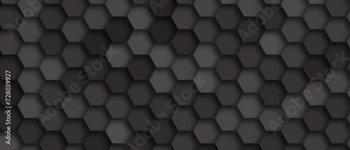 black hexagon pattern. abstract hexagon background texture © Aquarium