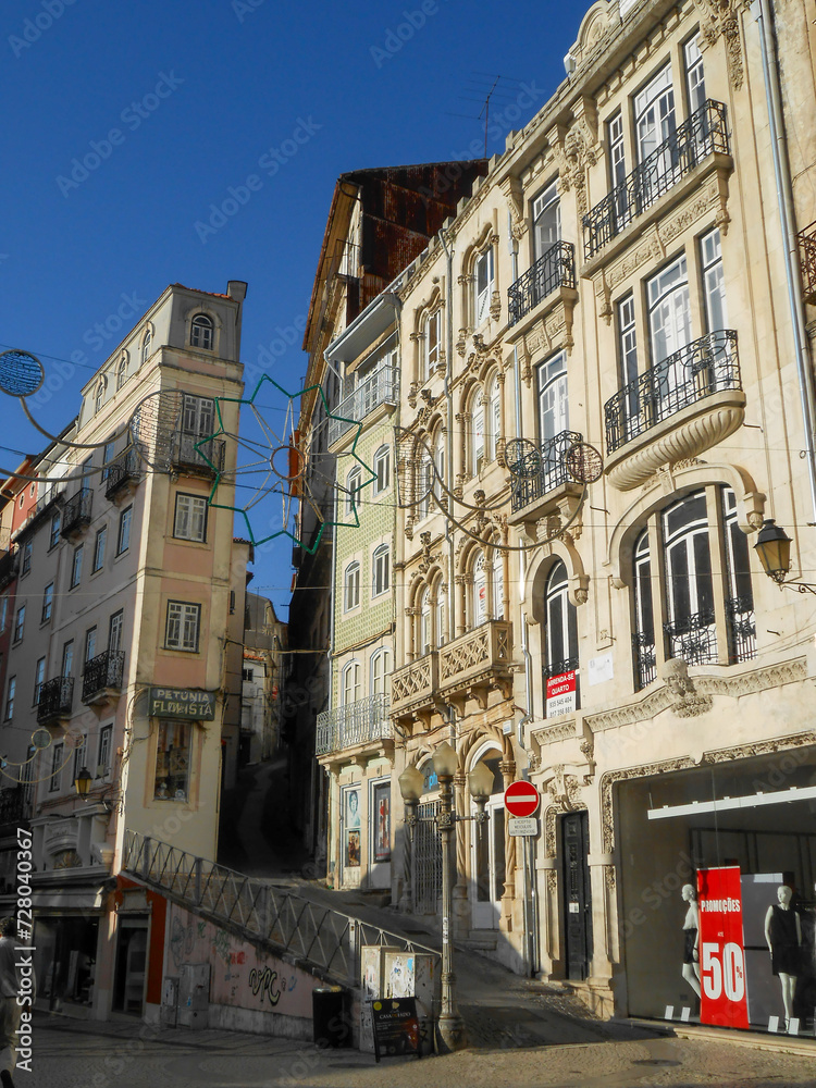Interesting place in the streets of the old city of Coimbra, Portugal