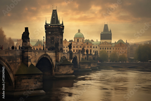 Charles Bridge Prague, watercoolor © Olivia