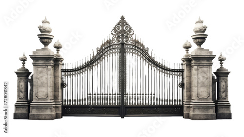 Gate on white or transparent background photo