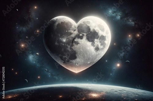 a moon shaped like a heart © Meeza