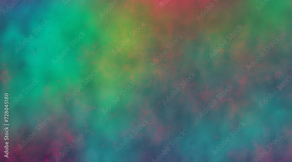 A visually striking, blurred background displaying a rainbow color gradient, accompanied by a grainy noise grunge spray texture and rough abstract retro elements.