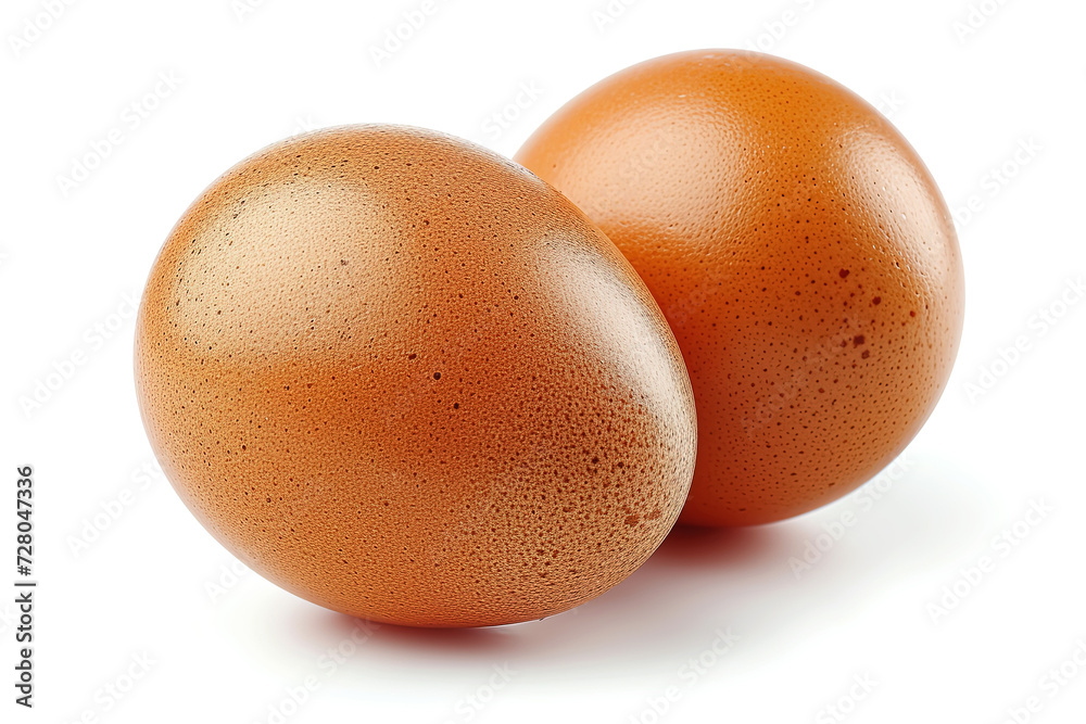 two chicken egg isolate on white background two chicken egg isolate on white background