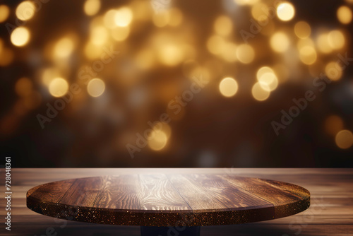 bar table by bokeh shadow of light shining on table top © Sergio