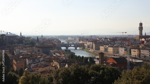 Ponte Vecchio desde la Plaza de Michelangelo, Florencia, Italia