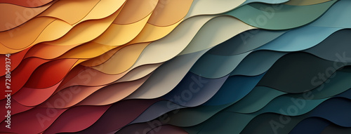 wide panoramic colorful Facebook backgrounds with different geometric shapes and waves 