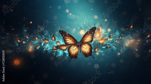 Butterfly in Flight Artistic Interpretation © ArtCookStudio