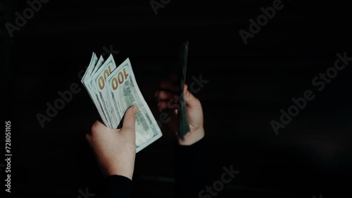 100, financial, hand, holding, hundred, income, investment, male, money, one, paying, person, profit, salary, sale, savings, selective focus, slow motion, successful, tax, usa, usd, finance, wages, ex