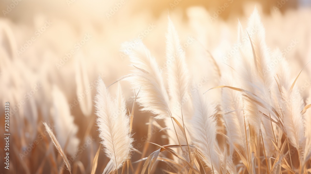 Fototapeta premium Golden Pampas Grass in Sunlight