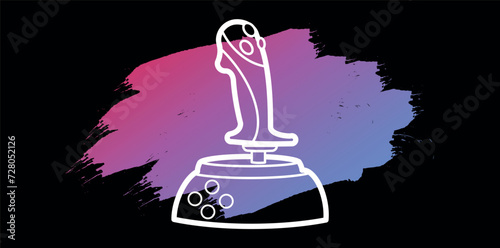 Gamepad, joypad, icon. Gamepads. Helm. Video game controller, linear icon.