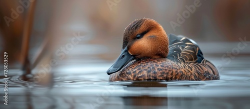 Captivatingly Beautiful Female Canvasback Duck - A Sight of Elegance: Female Canvasback Duck photo