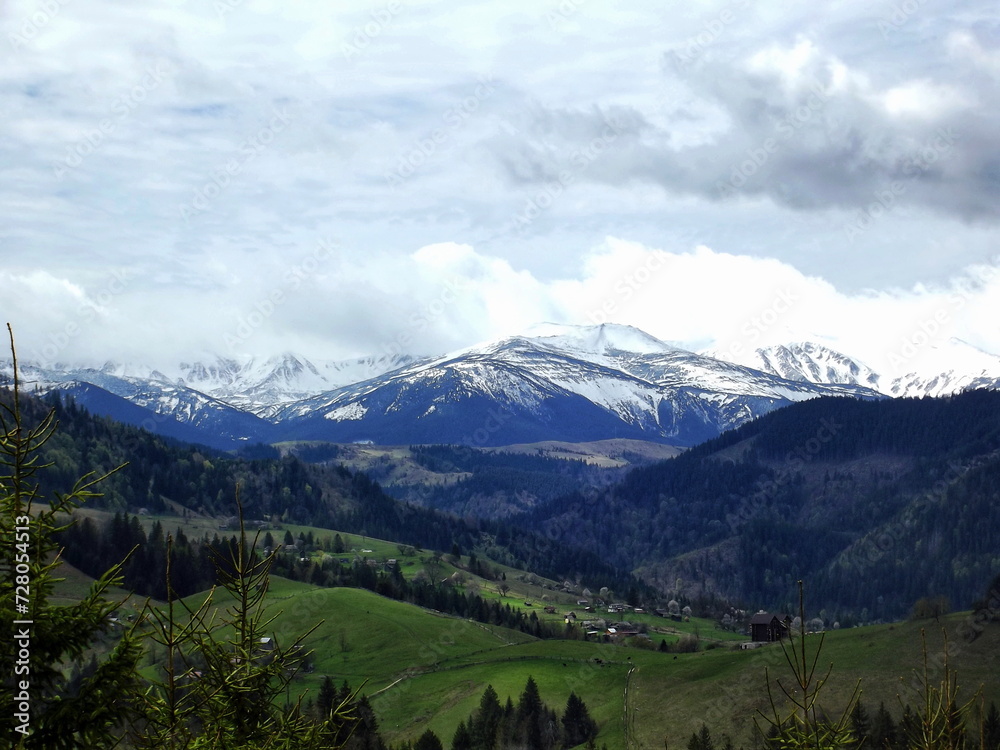 Spring thaw in the mountain valley