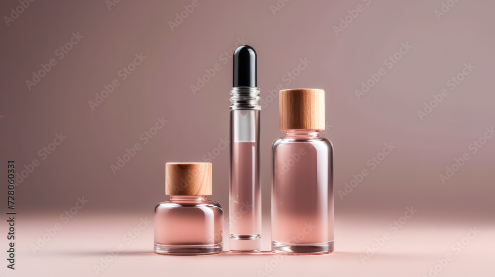 Experience the essence of skincare with a photo capturing the elegance of a standing bottle of moisturizing serum. A sleek and inviting image for beauty and cosmetic concepts. Experience the essence of skincare with a photo capturing the elegance of a standing bottle of moisturizing serum. A sleek and inviting image for beauty and cosmetic concepts.