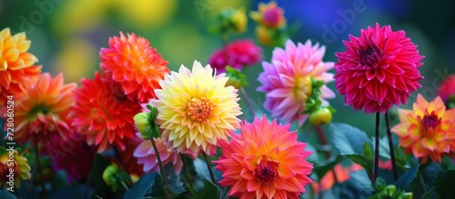 Dazzling Dahlias  Vibrant Summer Flowers in Full Bloom - Dahlias  Dahlias  Dahlias