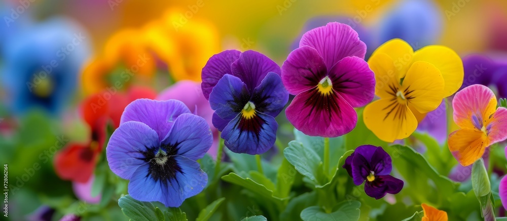 Colors of Spring: Vibrant Pansies Bloom into a Colorful Spring Delight Colors of Spring: Vibrant Pansies Bloom into a Colorful Spring Delight