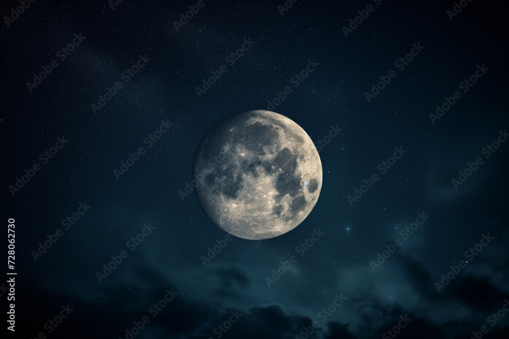 moon in the night.AI generated