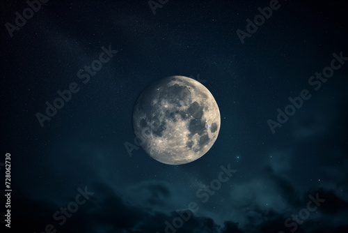 moon in the night.AI generated