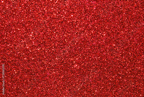 Cuadro en lienzo Red defocused glitter texture as background
