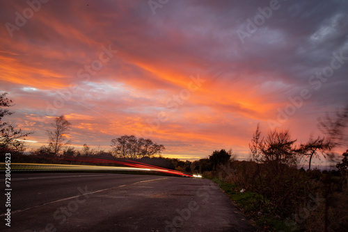 dramatic sunset 