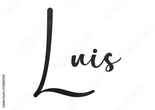 Luis - black color - name written - ideal for websites,, presentations, greetings, banners, cards, books, t-shirt, sweatshirt, prints, cricut, silhouette, sublimation	


