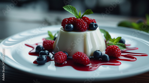 Panna Cotta with Berry Coulis