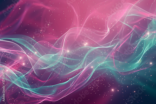 pink background with swirls and light waves in