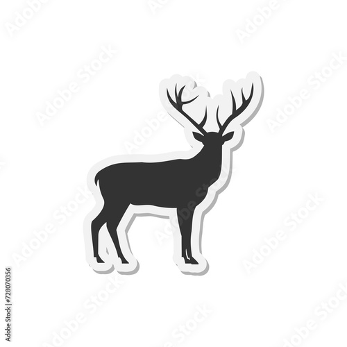 Deer icon isolated on transparent background