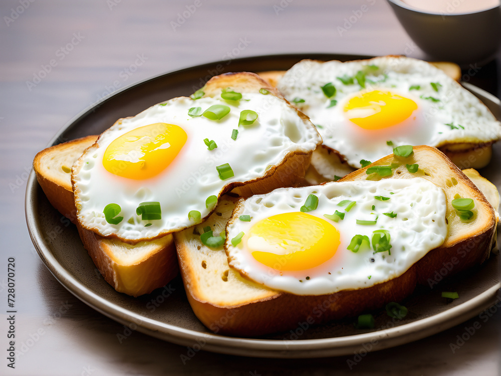 fried egg and toast fried egg and toast