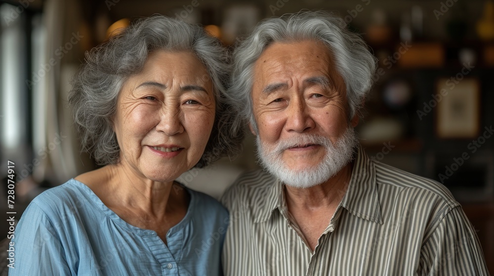 Elderly Couple Sharing a Moment Elderly Couple Sharing a Moment