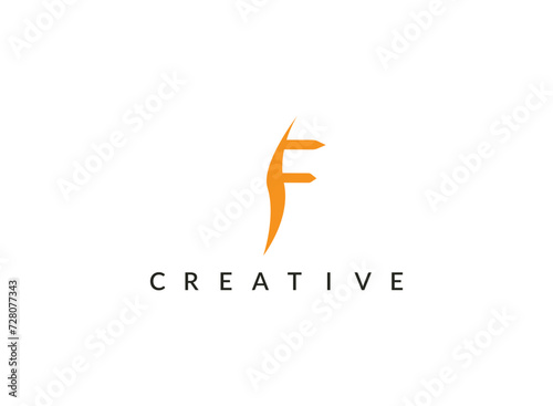 Modern alphabet F design, harmonizing aesthetics and usability. A symbol of clarity and visual allure.