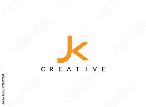 Modern alphabet JK design, harmonizing aesthetics and usability. A symbol of clarity and visual allure.