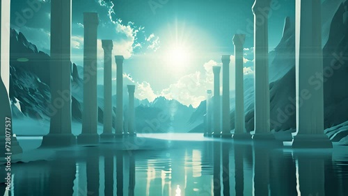 Pillars in the ancient city photo