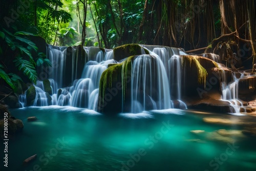 waterfall in the jungle © zaroosh