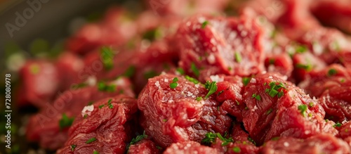 Raw, Fresh, and Minced: Close-Up of Succulent Beef