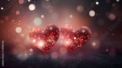 Valentines background with hearts. Creative wallpaper. We celebrate love. Romantic poster. 