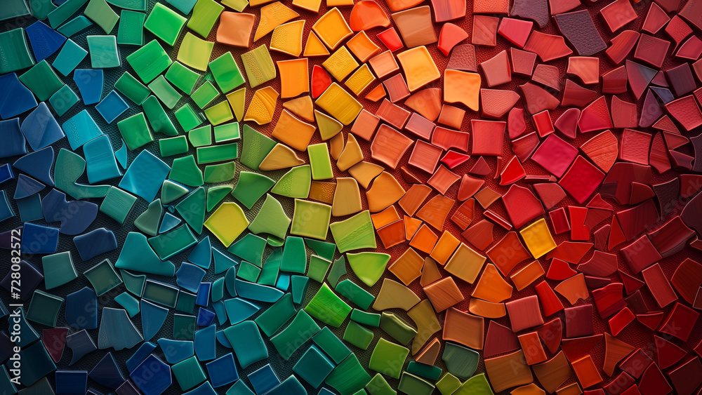 Colorful Mosaic: Abstract Square Puzzle Colorful Mosaic: Abstract Square Puzzle