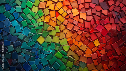 Colorful Mosaic  Abstract Square Puzzle