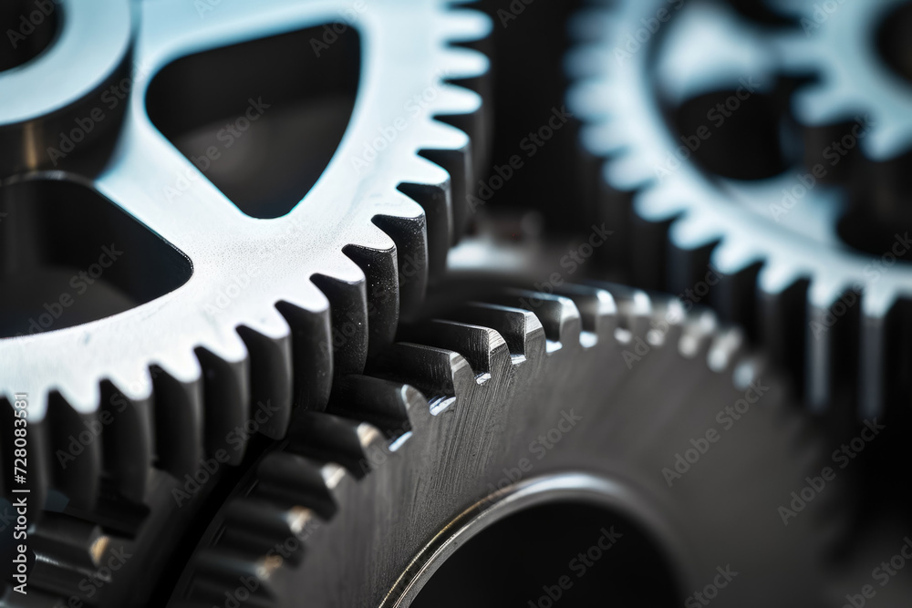 Gear system. Background with selective focus and copy space Gear system. Background with selective focus and copy space