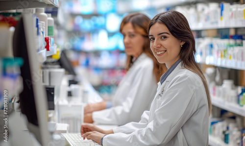 Free Download pharmacy technician team learning, non-blurry ; super detailed ; high end photography ; photorealistic ; same image details ; hyper realistic art ; 8k ; high definition - GFXLoad