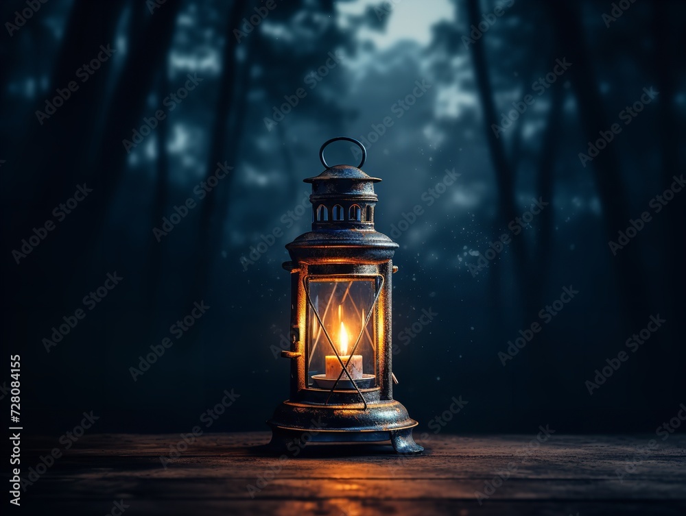 Lantern Glowing in Darkness Hope and Guidance Isolated on White Background AI Generated Lantern Glowing in Darkness Hope and Guidance Isolated on White Background AI Generated