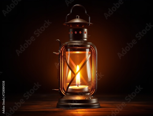 Lantern Glowing in Darkness Hope and Guidance Isolated on White Background AI Generated © VisualMarketplace