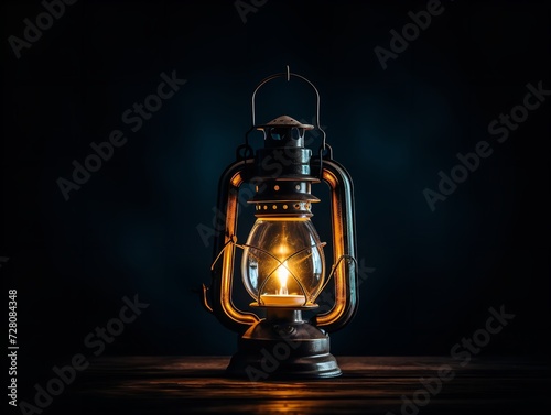 Lantern Glowing in Darkness Hope and Guidance Isolated on White Background AI Generated © VisualMarketplace