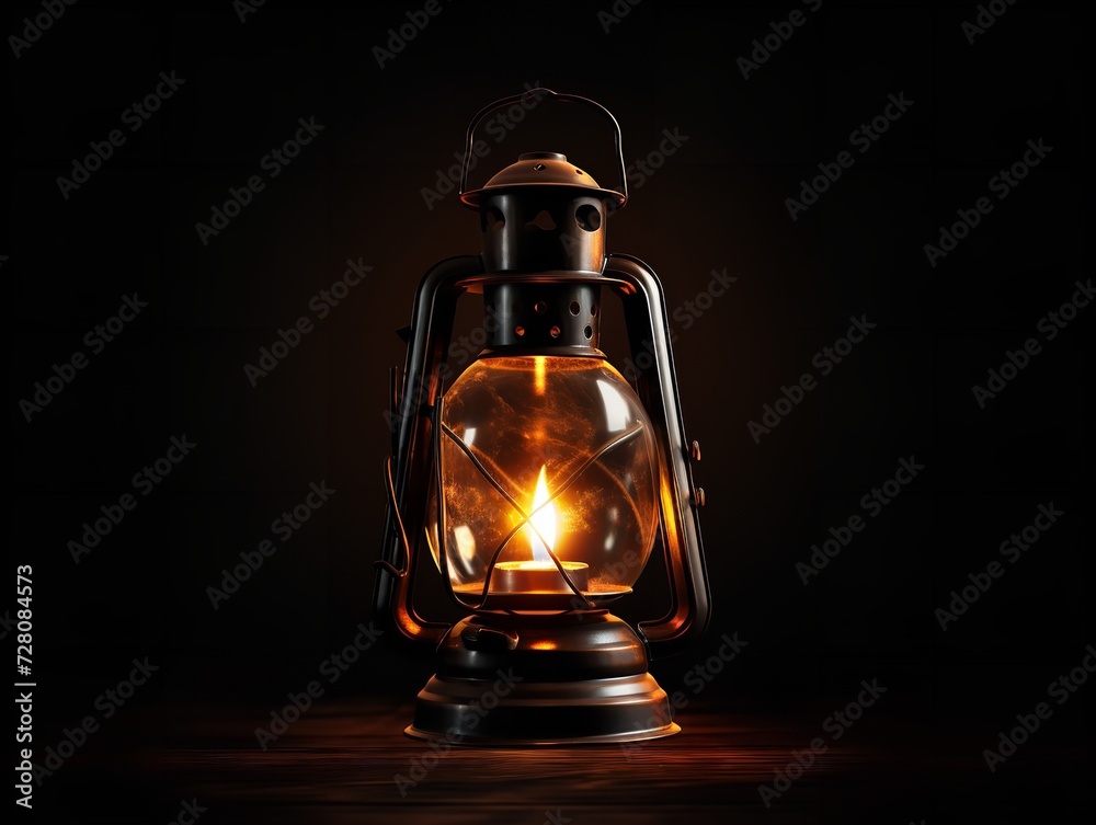 Lantern Glowing in Darkness Hope and Guidance Isolated on White Background AI Generated Lantern Glowing in Darkness Hope and Guidance Isolated on White Background AI Generated