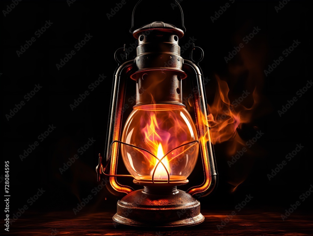 Lantern Glowing in Darkness Hope and Guidance Isolated on White Background AI Generated Lantern Glowing in Darkness Hope and Guidance Isolated on White Background AI Generated