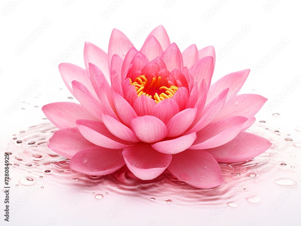 Lotus Flower Blooming in Mud Purity and Resilience Isolated on White Background AI Generated