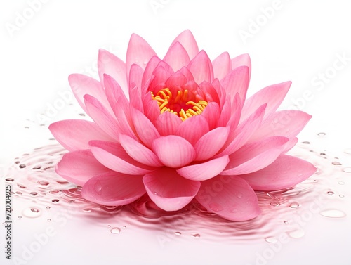 Lotus Flower Blooming in Mud Purity and Resilience Isolated on White Background AI Generated